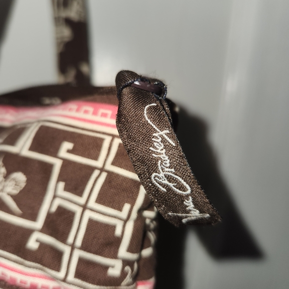 Vera Bradley Brown and Cream Floral Tote Bag - Picture 16 of 16